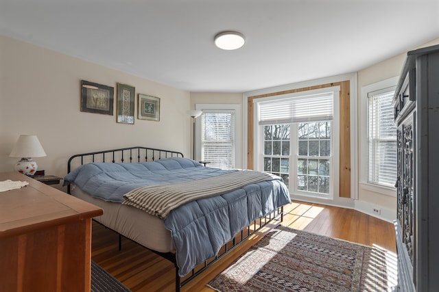 bedroom featuring hardwood / wood-style floors