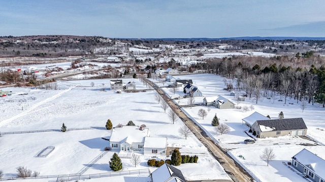 view of snowy aerial view