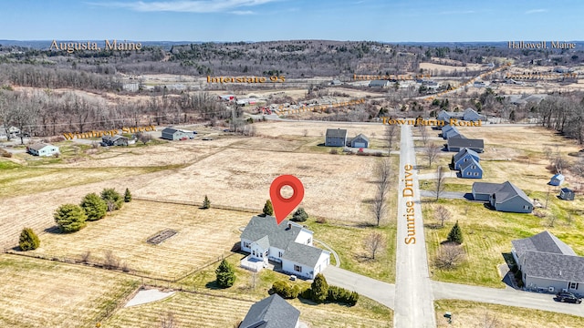 11 Sunrise Dr, Hallowell, ME 04347 - bird's eye view