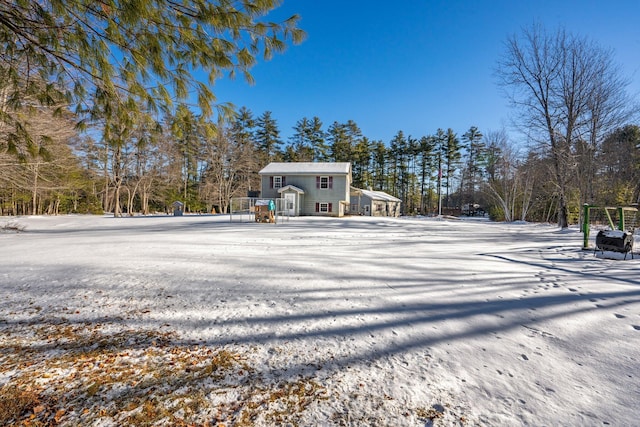 view of snowy yard