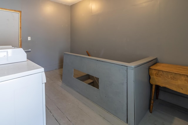 washroom featuring light hardwood / wood-style floors