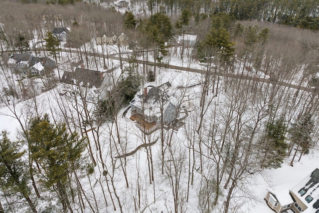 view of snowy aerial view