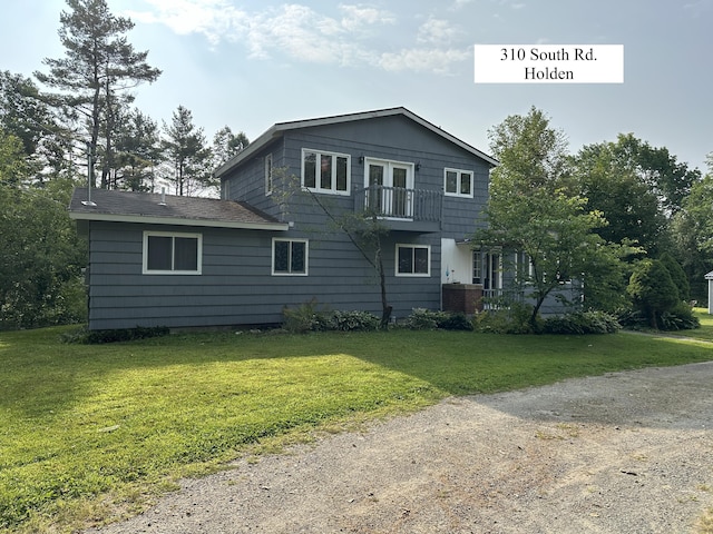 exterior space with a front lawn