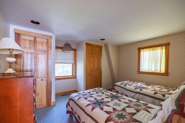 view of carpeted bedroom