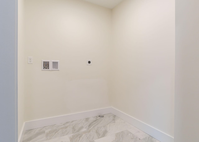 laundry area featuring hookup for a washing machine and hookup for an electric dryer