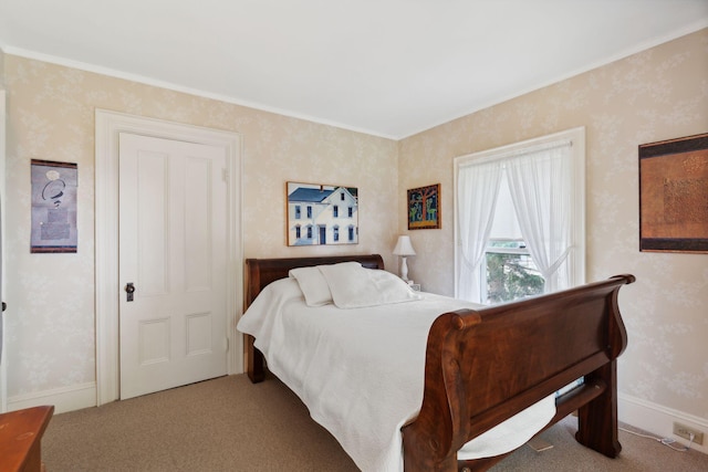 bedroom featuring carpet flooring