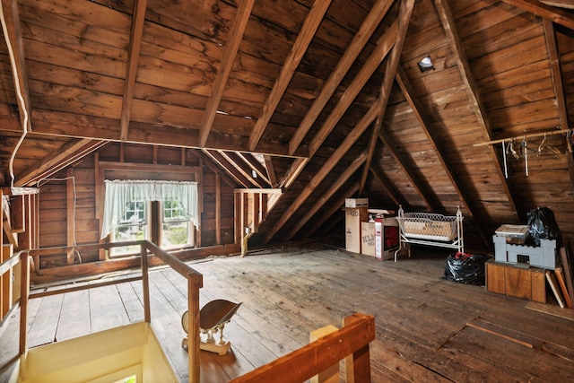 view of attic