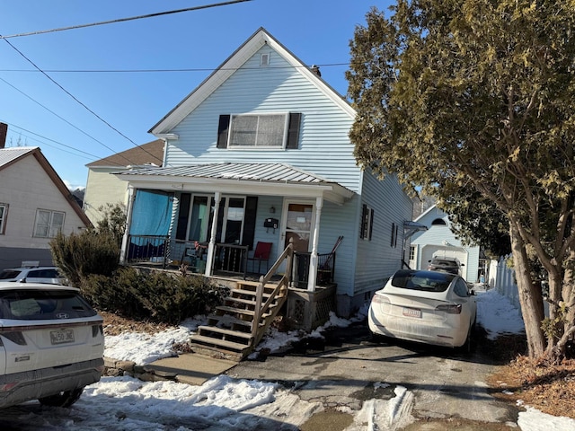 view of front of home with a porch