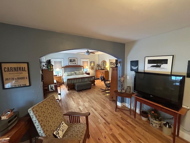 bedroom featuring hardwood / wood-style flooring