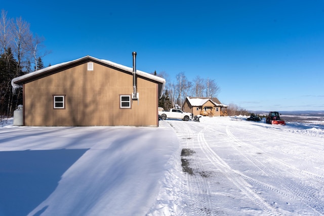 view of snowy exterior