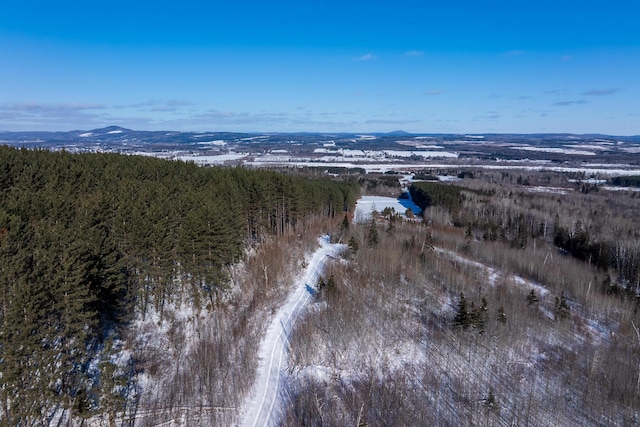 aerial view with a mountain view