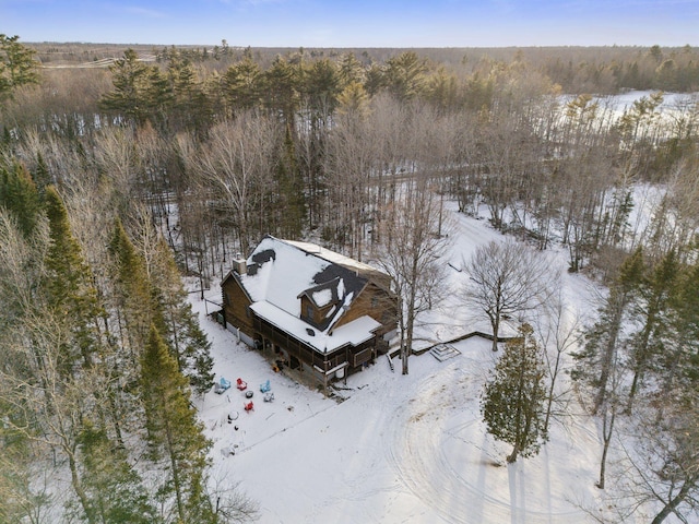 view of snowy aerial view