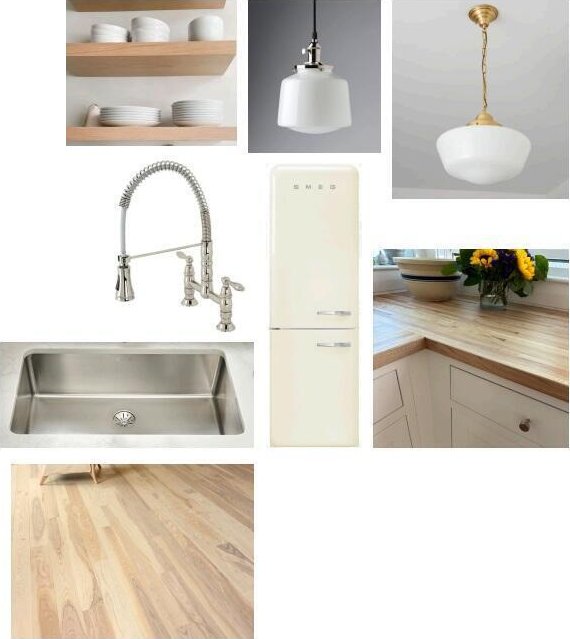 kitchen with sink, decorative light fixtures, and wooden counters