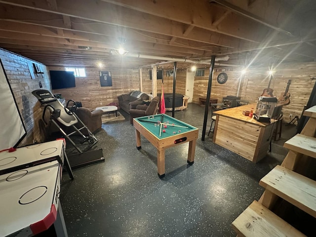 game room featuring electric panel