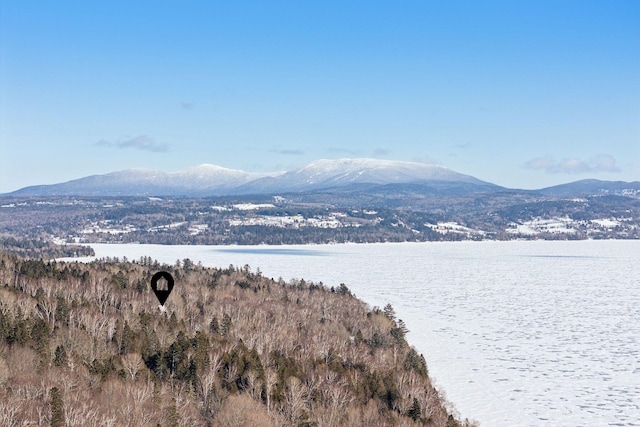 mountain view with a water view