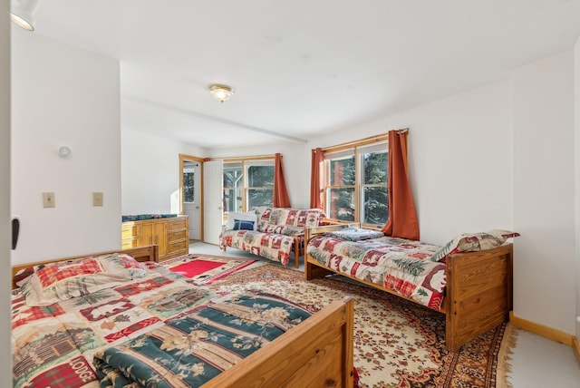 view of carpeted bedroom