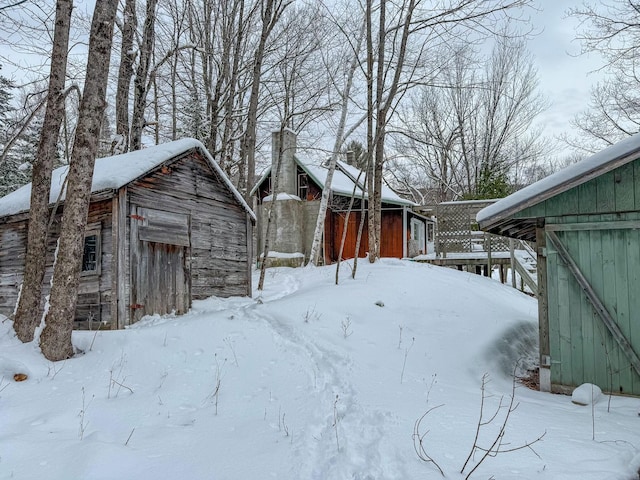 view of snowy yard