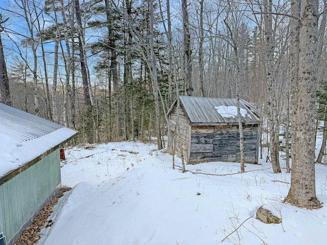 view of snowy yard