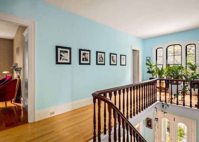 hallway featuring hardwood / wood-style flooring