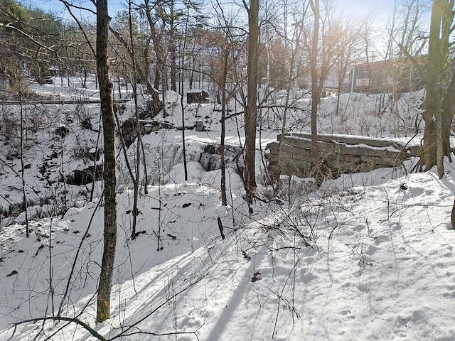 view of snowy view