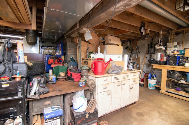 view of basement