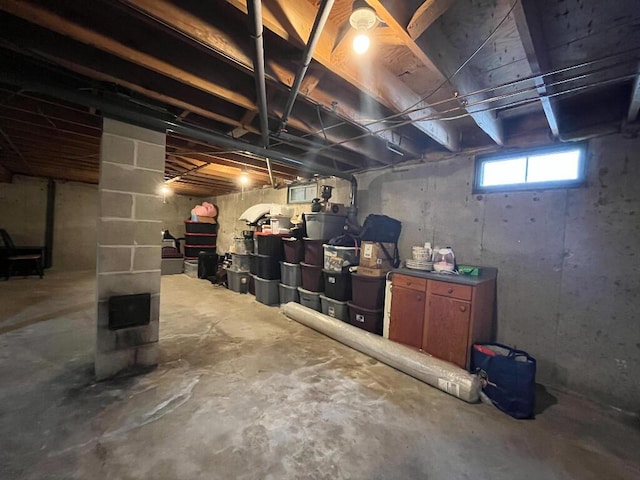 view of basement