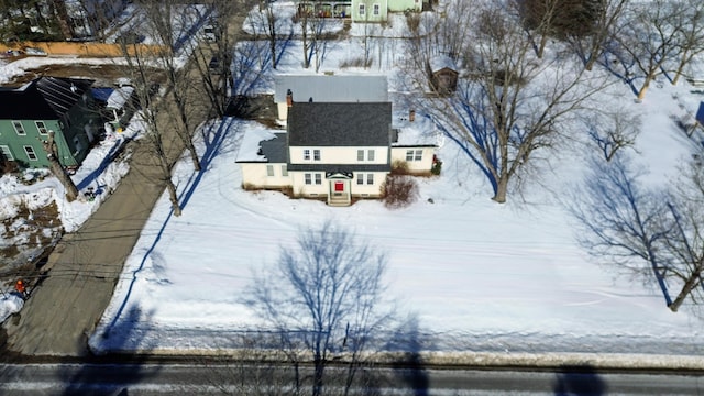 view of snowy aerial view