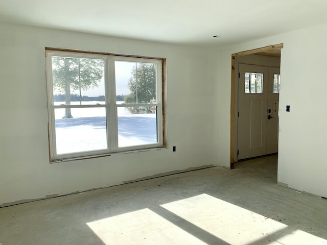 spare room with a wealth of natural light