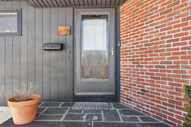 view of doorway to property