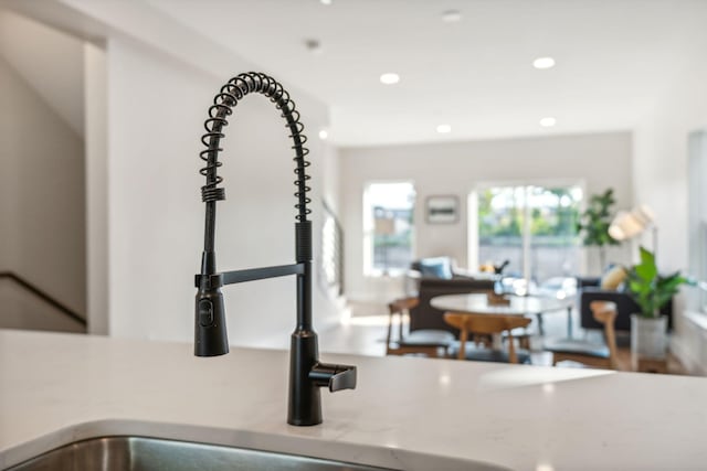 interior details featuring sink