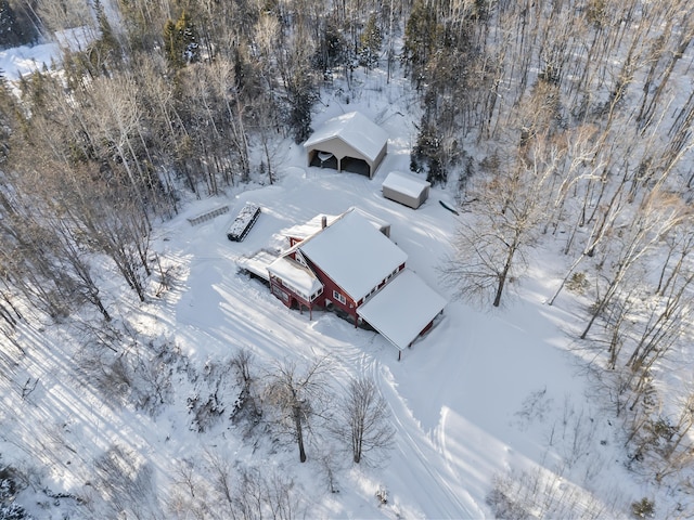 view of snowy aerial view