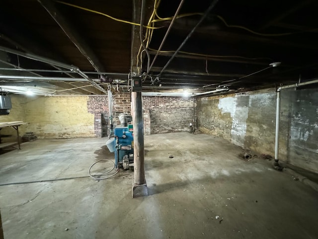 view of basement