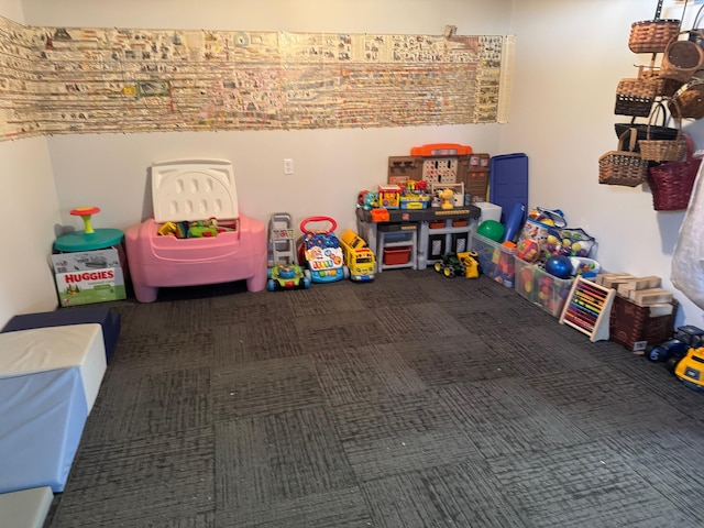 playroom with carpet floors