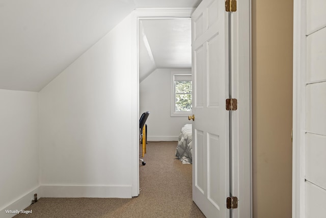 16 Hanna Ln, Bristol, ME 04539 - spacious closet featuring vaulted ceiling and carpet flooring