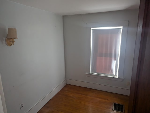 unfurnished room featuring wood-type flooring