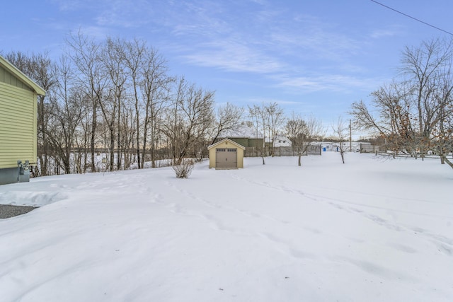 view of snowy yard