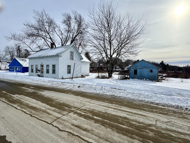 view of snowy exterior