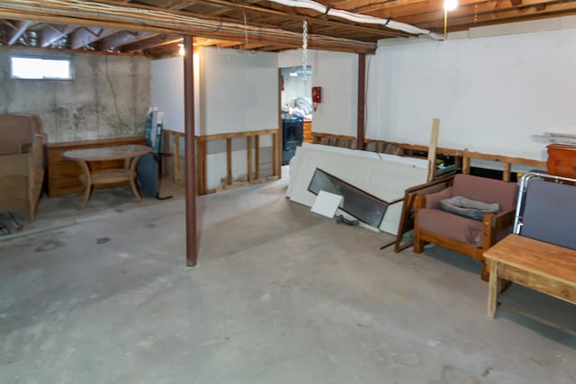 view of basement