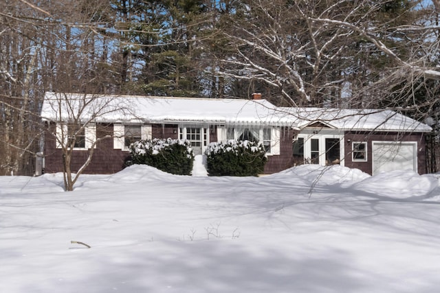 view of single story home