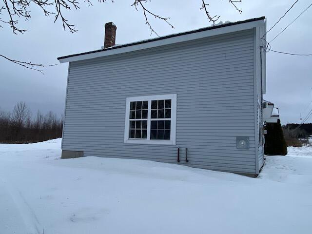 view of snowy exterior