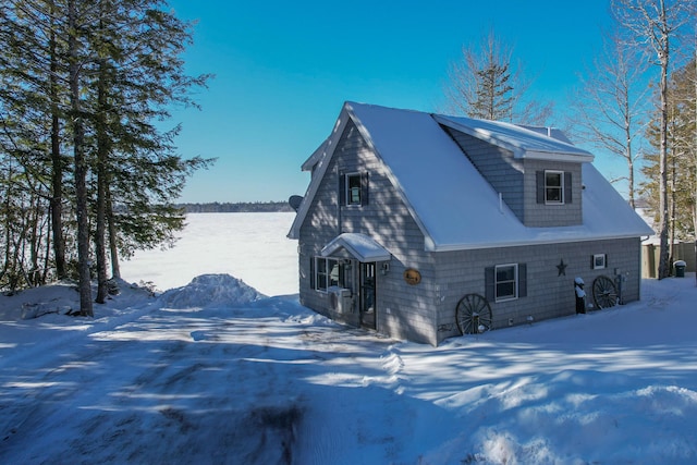 view of snowy exterior