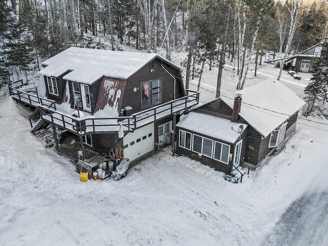 view of snowy aerial view