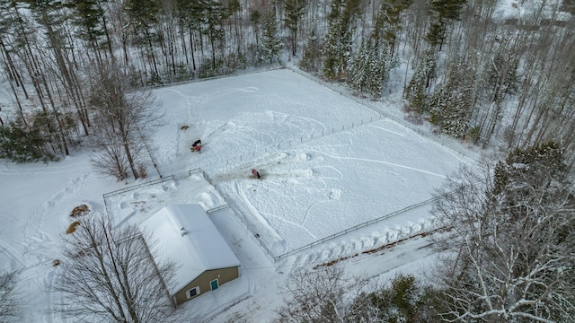 view of snowy aerial view