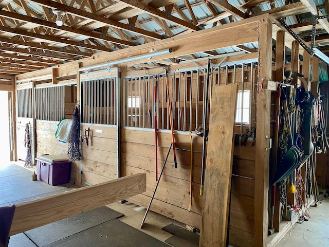 view of horse barn