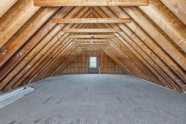 view of attic