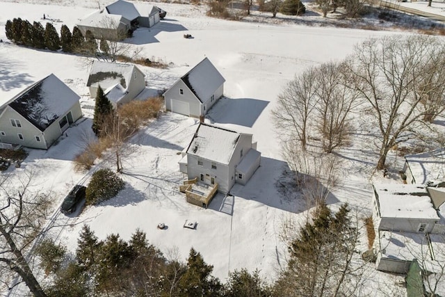 view of snowy aerial view