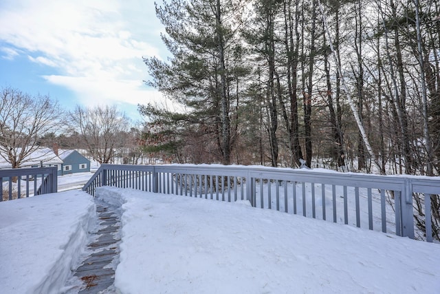 view of snowy yard