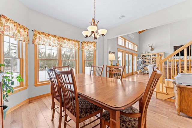 120 Bradbury Rd, Fort Kent, ME 04743 - dining room featuring an inviting chandelier and light hardwood / wood-style floors