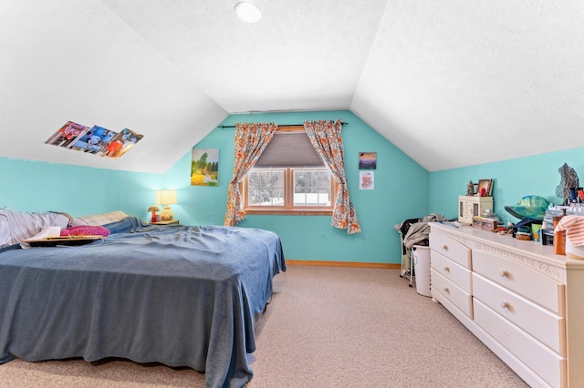 120 Bradbury Rd, Fort Kent, ME 04743 - carpeted bedroom featuring vaulted ceiling and a textured ceiling