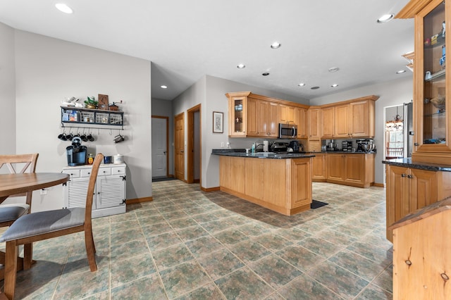 120 Bradbury Rd, Fort Kent, ME 04743 - kitchen featuring sink and kitchen peninsula